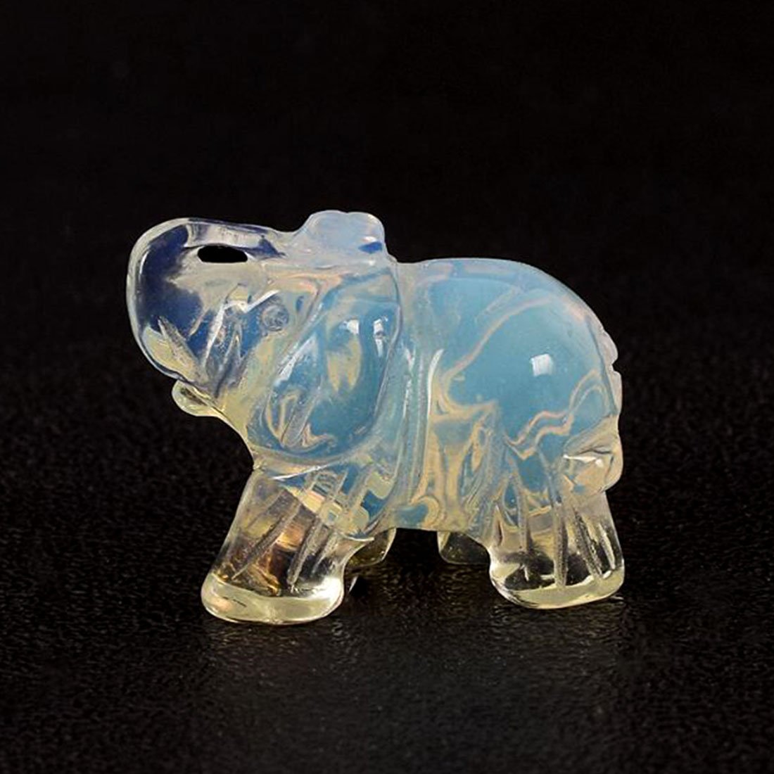 Amazon.co.jp: (イスイ)YISHUI風水 ワンペア 自然 彫刻 宝石 象 置物